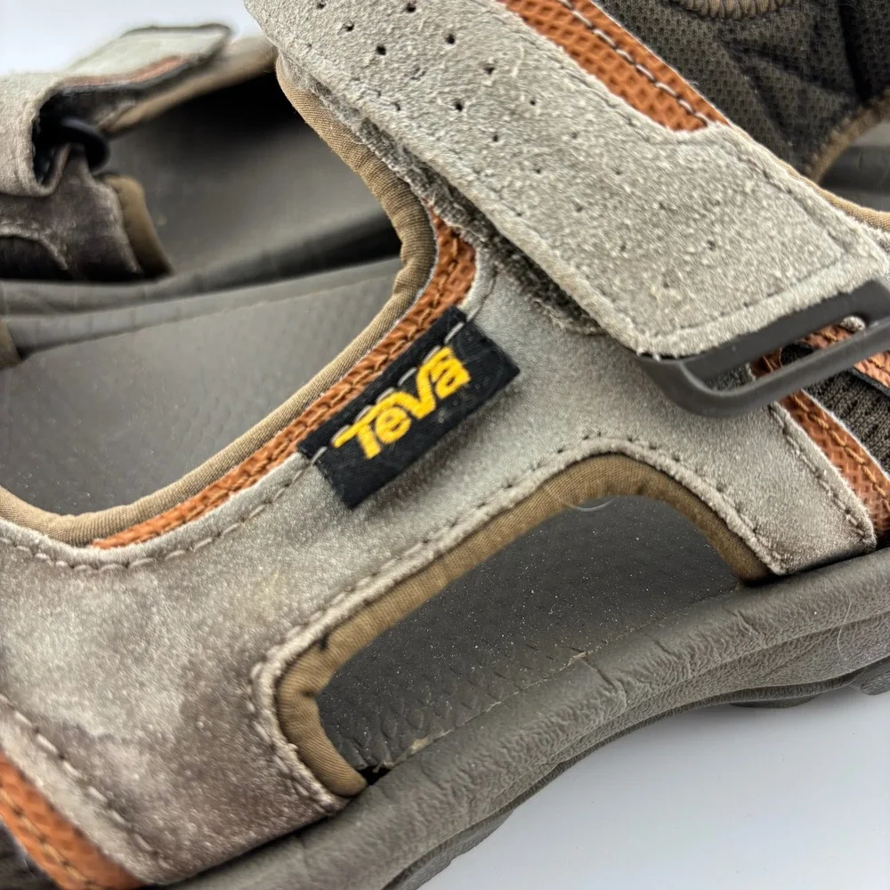 Teva Tanza Sandals 12 Brown Good Suede Hiking Sport 1019192